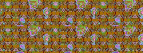 Tropik çiçekler. Gömlek, arka plan modelini çiz. Kahverengi, yeşil ve turuncu renkte çiçekler.