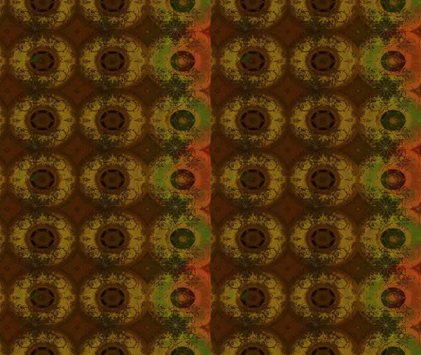 Şirin çiçekli eskiz deseni ve kahverengi renkli yapraklar, suluboya çiçek deseni, duvar kağıdı, kart veya kumaş için fayanslı. Raster illüstrasyonu.