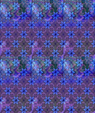 El çizimi. Çiçekli eskiz deseni. Suluboya çizimi. Mor renkte çiçekler.