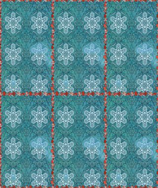 Çiçek izi. Suluboya kusursuz desen. Suluboya tarzında mavi ve nötr renkte çiçekler.