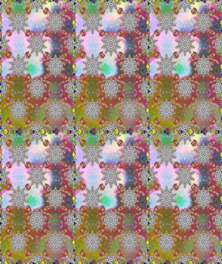 Klasik taslak çizimi. Çiçek grisi ve nötr dikişsiz desen. Raster çiçek izi..