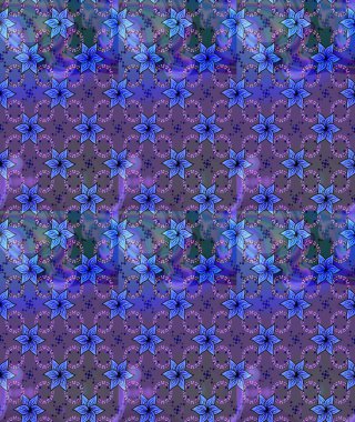 El çizimi. Çiçekli eskiz deseni. Suluboya çizimi. Mor renkte çiçekler.