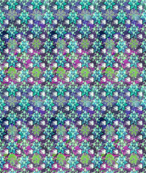 Renkli Bahar Teması eskiz kalıbı. Raster Modaya uygun kumaş deseni. Mavi ve nötr renklerde şirin çiçek desenleri. Düz Çiçek Elementleri Tasarımı.