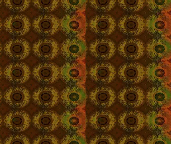 Şirin çiçekli eskiz deseni ve kahverengi renkli yapraklar, suluboya çiçek deseni, duvar kağıdı, kart veya kumaş için fayanslı. Raster illüstrasyonu.