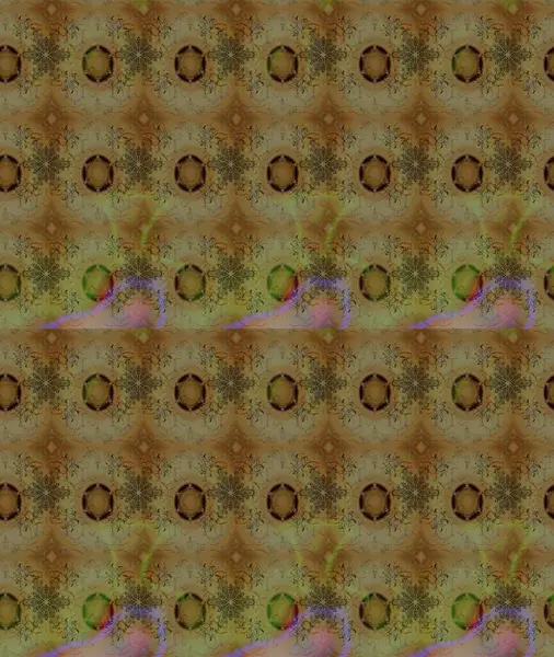 Çiçek buketleriyle klasik bir eskiz şekli. Raster illüstrasyonu. Kahverengi renklerde.