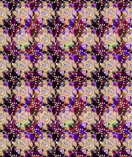 Düz Çiçek Elementleri Tasarımı. Renkli Bahar Teması eskiz kalıbı. Parlak arkaplan eskiz desenli çiçekli fantezi tasarımı.