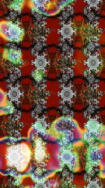 Çiçek deseni duvar kağıdı, desen dolguları ve web sayfası arka planı için kullanılabilir. Şekil verilmiş çiçeklerle eskiz deseni. Süslü zentangle çizim dokusu, soyut çiçeklerle süslenmiş..