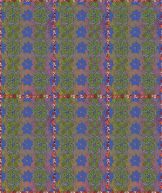 Yumuşak, bahar çiçekli arka plan. Gri ve kahverengi renkli çiçekler. Raster çiçek desenli ve çiçekli..