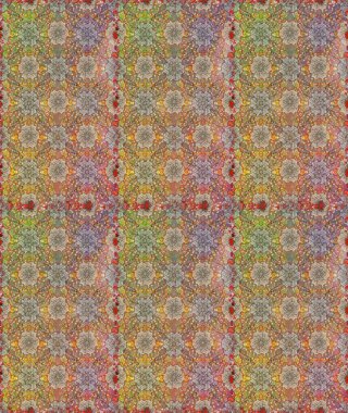 Küçük çiçekteki sevimli çiçek deseni. Kahverengi ve bej renkli çiçekler.