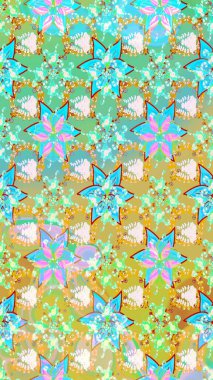 Yumuşak pamuk tasarımı. Raster 'ın taze dokusu. Paketleme, tekstil, duvar kâğıdı için çiçek eskizi. Klasik çiçek desenli. Yumuşak kiremit.