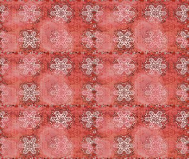 Küçük pembe ve nötr çiçeklerle oldukça eski bir besin torbası deseni. Tekstil, kumaş, kapaklar, duvar kağıtları, baskı, naylon, yapıştırma, örgü, dekupaj için çiçeksiz arkaplan.