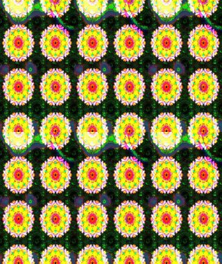 Küçük çiçekteki sevimli çiçek deseni. Sarı ve gri renkte çiçekler.