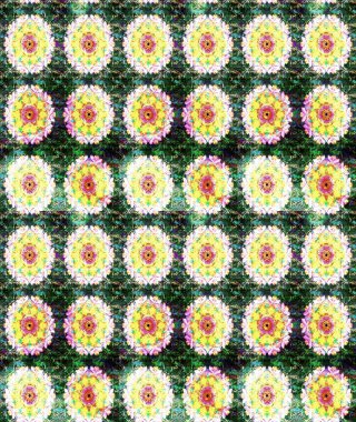 Oldukça eski bir besin torbası deseni, küçük yeşil renkte, çiçekler. Tekstil, kumaş, kapaklar, duvar kağıtları, baskı, naylon, koleksiyon defteri, örgü, dekupaj için güzel bir eskiz. Millefleurlar.