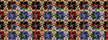 Raster. Zarif, parlak ve eskiz siyah çiçek desenli tasarım. Sabıka baskıları, bebek kıyafetleri, duvar kâğıtları, paket kutuları vb..