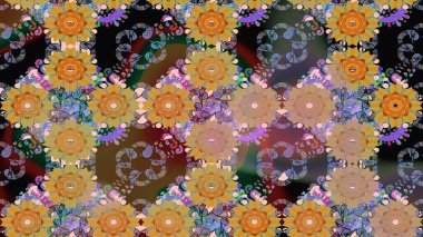 Tarafsız renklerde bahar çiçekleri. Yaprak ve çiçeklerin suluboya resimleri, tarafsız renklerde çizimler. Raster illüstrasyonu.