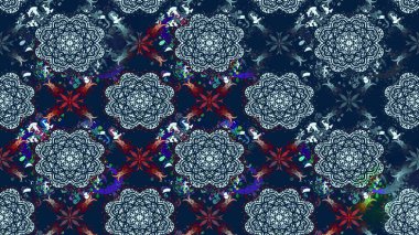 Küçük çiçekte güzel bir çiçek deseni var. Raster deseni. Çiçekli çiçek deseni, suluboya..