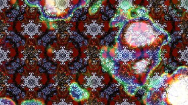 Renkli Bahar Teması eskiz kalıbı. Raster. Düz Çiçek Elementleri Tasarımı.