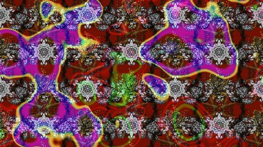 Raster deseni. Çiçekli çiçek deseni, suluboya. Süslü kumaş deseni.