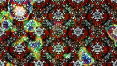 Çizgi çizimi kalıbı. Şirin çiçekler. Raster Moda kumaş deseni.