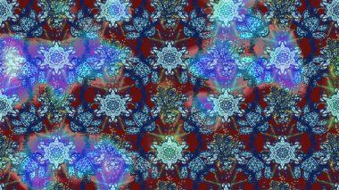 Düz Çiçek Elementleri Tasarımı. Raster illüstrasyonundaki çiçek desenli çizim. Renkli Bahar Teması eskiz kalıbı. Süslü kumaş deseni.