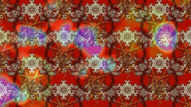 Kahverengi, kırmızı ve bej renkli bitkilerden oluşan parlak çiçekli çizim deseni.