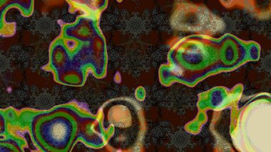 Raster - stok. Kahverengi, gri ve yeşil çiçekli eskiz deseni, suluboya çiçek deseni, şirin çiçek, duvar kağıdı, kart veya kumaş için fayanslı.