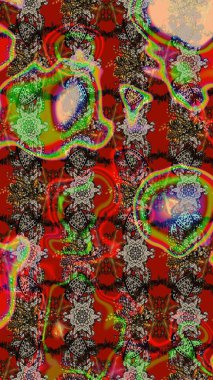 Hint çiçek liyada madalyon deseni. Etnik Mandala süsü. Tekstil, tebrik kartı, boyama kitabı, telefon kılıfı baskı için kullanılabilir. Raster Kına dövme tarzı.