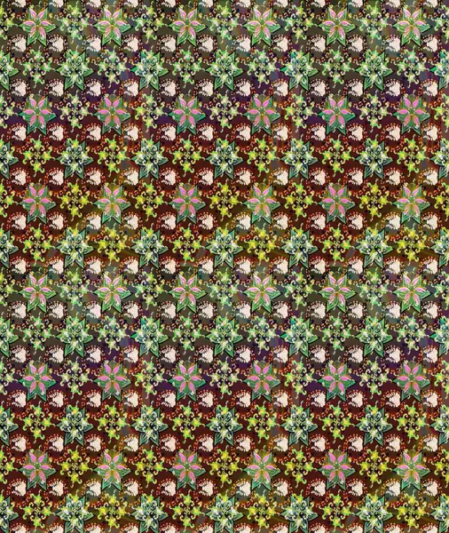 Kahverengi renkte çiçekli çiçek deseni. Suluboya tarzında kahverengi renkte çiçekler.