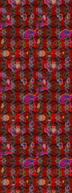 Yaz çiçekleri teması. Kırmızı, kahverengi ve siyah renkler. Klasik çiçekler. Suluboya resim taklit Raster çizimi. El çizimi soyut süslü elementler.