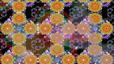 Tarafsız renklerde bahar çiçekleri. Yaprak ve çiçeklerin suluboya resimleri, tarafsız renklerde çizimler. Raster illüstrasyonu.