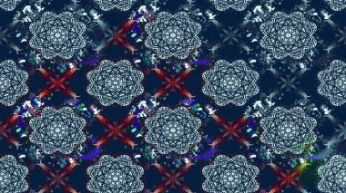 Küçük çiçekte güzel bir çiçek deseni var. Raster deseni. Çiçekli çiçek deseni, suluboya..