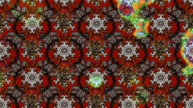 Parlak renkli çiçekleri ve kahverengi, kırmızı ve gri renkte yaprakları olan harika bir çiçek deseni. Modern çiçek arkaplanı. Halk tarzı. Moda baskıları için zarif bir şablon.