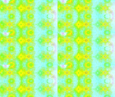 Çizim çiçek deseni duvar kâğıdı olarak kullanılabilir. Yeşil renkli çiçekler. Raster illüstrasyonu.