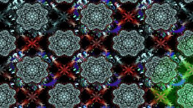 Raster illüstrasyonu. Çiçekler, dallar, bitkiler ve çiçekler. Güzel kumaş deseni. El çizimi.