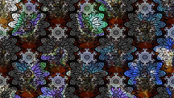 Küçük çiçekte güzel bir çiçek deseni var. Raster deseni. Çiçekli çiçek deseni, suluboya..