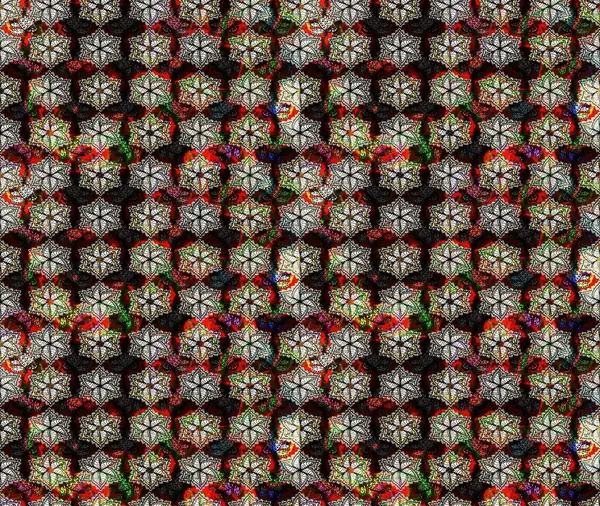 Raster illüstrasyonundaki çiçek desenli çizim. Siyah renkte çiçekler.