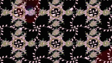 Modaya uygun kumaş deseni. Renkli Yaz Temalı eskiz kalıbı. Sevimli çiçek raster deseni. Düz Çiçek Elementleri Tasarımı.