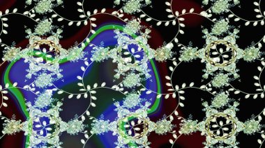 Raster Güzel kumaş deseni. Raster suluboya çiçek deseni, narin çiçekler, siyah, nötr ve mavi çiçekler, tebrik kartı şablonu.