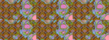 Renkli Bahar Teması eskiz kalıbı. Düz Çiçek Elementleri Tasarımı. Raster..