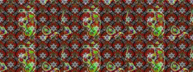 Raster illüstrasyonu. Egzotik çiçekler, kahverengi, kırmızı ve gri renkler üzerine botanik, parlak klasik doğa. Klasik tropikal doğal elementlerin suluboya seti.