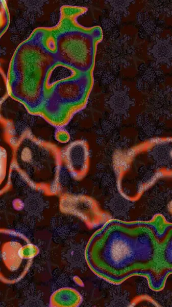 Kahverengi, gri ve siyah renkte çiçekler. Raster illüstrasyonunda çiçek deseni çizimi.