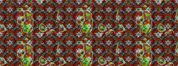 Raster illüstrasyonu. Egzotik çiçekler, kahverengi, kırmızı ve gri renkler üzerine botanik, parlak klasik doğa. Klasik tropikal doğal elementlerin suluboya seti.