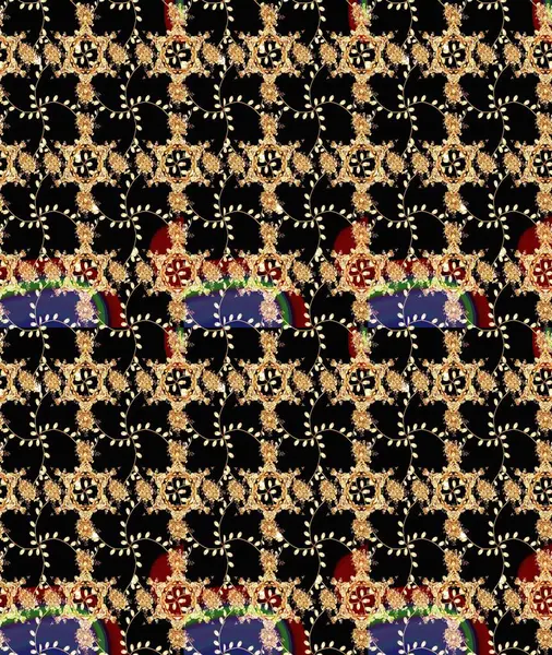 Çiçekli karalama şeklinde Raster çiçek deseni. Yumuşak, yaz çiçekli arka plan. Siyah, bej ve kahverengi renkte çiçekler.