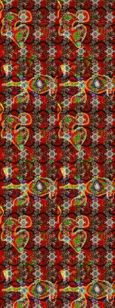 Çiçek. Kahverengi, kırmızı ve siyah renklerde. Taslak dekoratif arka plan, çiçek mandala. Raster illüstrasyonu.