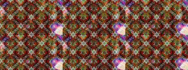 Raster suluboya çiçek deseni, narin çiçekler, kahverengi, gri ve kırmızı çiçekler, tebrik kartı şablonu. Güzel kumaş deseni.