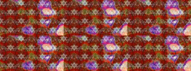 Şirin karalamalı çiçek desenli çizim. Raster illüstrasyonu. Raster illüstrasyonu. El yapımı çiçek ve bitki koleksiyonu. Eskiz stili kahverengi, kırmızı ve nötr renklerde.