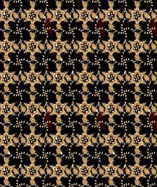 Siyah, bej ve kahverengi renkte çiçekler. Renkli bahar temalı eskiz desenleri. Çiçekli çiçek deseni, suluboya. Düz Çiçek Elementleri Tasarım Raster illüstrasyonu.