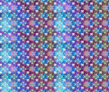 Raster illüstrasyonu. Çizim çiçek deseni duvar kâğıdı olarak kullanılabilir. Mavi renkte çiçekler.