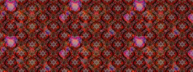 Tekstil, kumaş, ambalaj, hatıra defteri için hoş bir çiçek arkaplanı. Çocuksu tasarım. Kahverengi, kırmızı ve siyah arka planda. Elle çizilmiş karalama çiçekleri ile Raster çizim deseni.