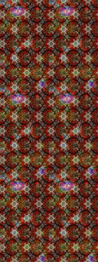 Kahverengi, kırmızı ve bej renkli yapraklı yabani çiçekler. Eskiz arkaplan modeli. Raster illüstrasyonu. Suluboya, elle çizilmiş.